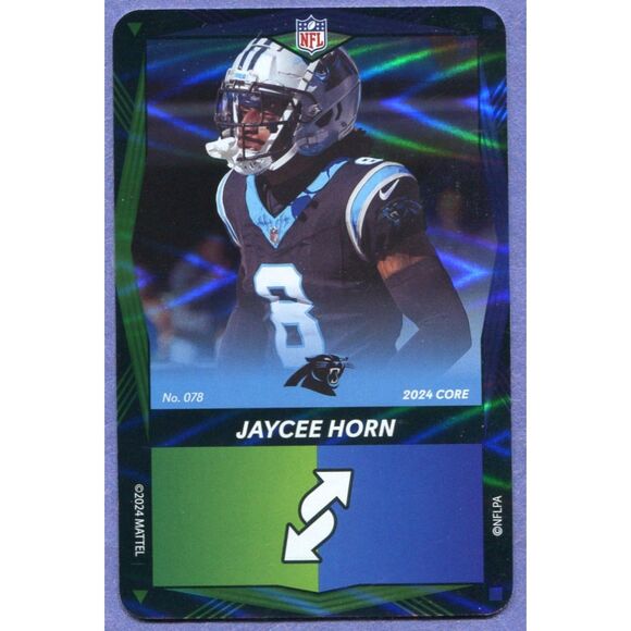 2024 Uno Elite Football Card Dual Color Blue/Green Foil #78 Jaycee Horn - Picture 1 of 1